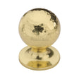 This is an image of a Heritage Brass - Cabinet Knob Ball Hammered Design 32mm Polished Brass finish, ham8321-32-pb that is available to order from Trade Door Handles in Kendal.