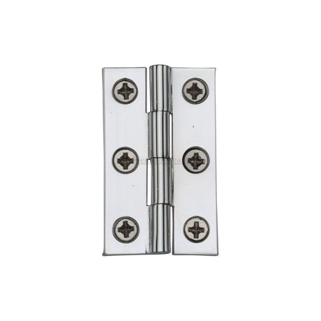 This is an image of a Heritage Brass - Cabinet Hinge Brass 1 1/2" Polished Chrome Finish, hg99-110-pc that is available to order from Trade Door Handles in Kendal.