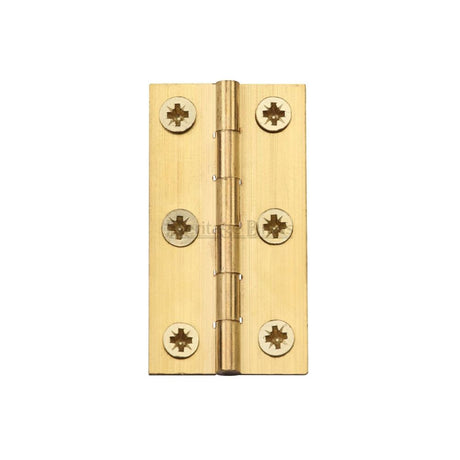 This is a image of a Heritage Brass - Hinge Brass 2" X 1 1/8" Natural Brass Finish that is available to order from Trade Door Handles in Kendal