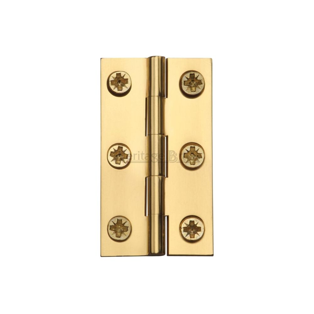 This is an image of a Heritage Brass - Hinge Brass 2" X 1 1/8" Polished Brass Finish, hg99-115-pb that is available to order from Trade Door Handles in Kendal.