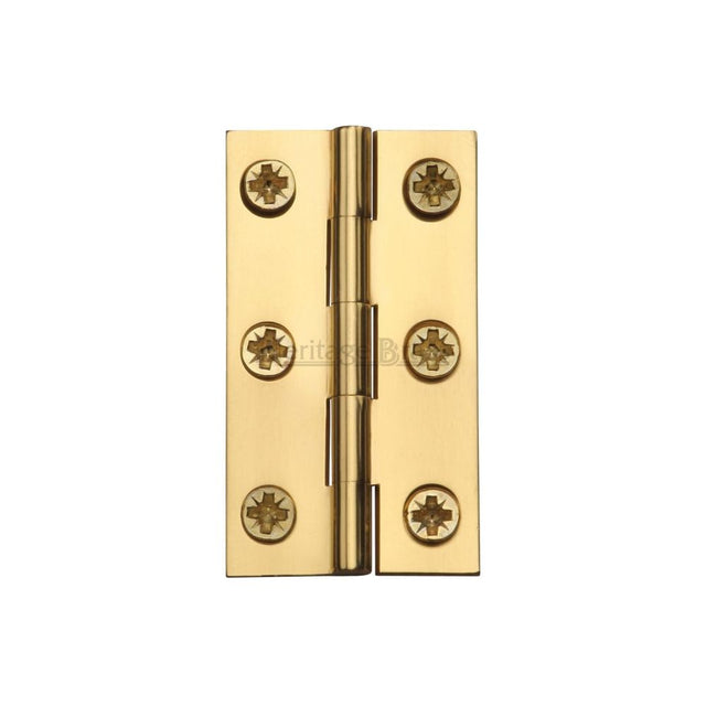 This is an image of a Heritage Brass - Hinge Brass 2" X 1 1/8" Polished Brass Finish, hg99-115-pb that is available to order from Trade Door Handles in Kendal.