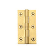 This is an image of a Heritage Brass - Hinge Brass 2 1/2" x 1 3/8" Natural Brass Finish, hg99-120-nb that is available to order from Trade Door Handles in Kendal.