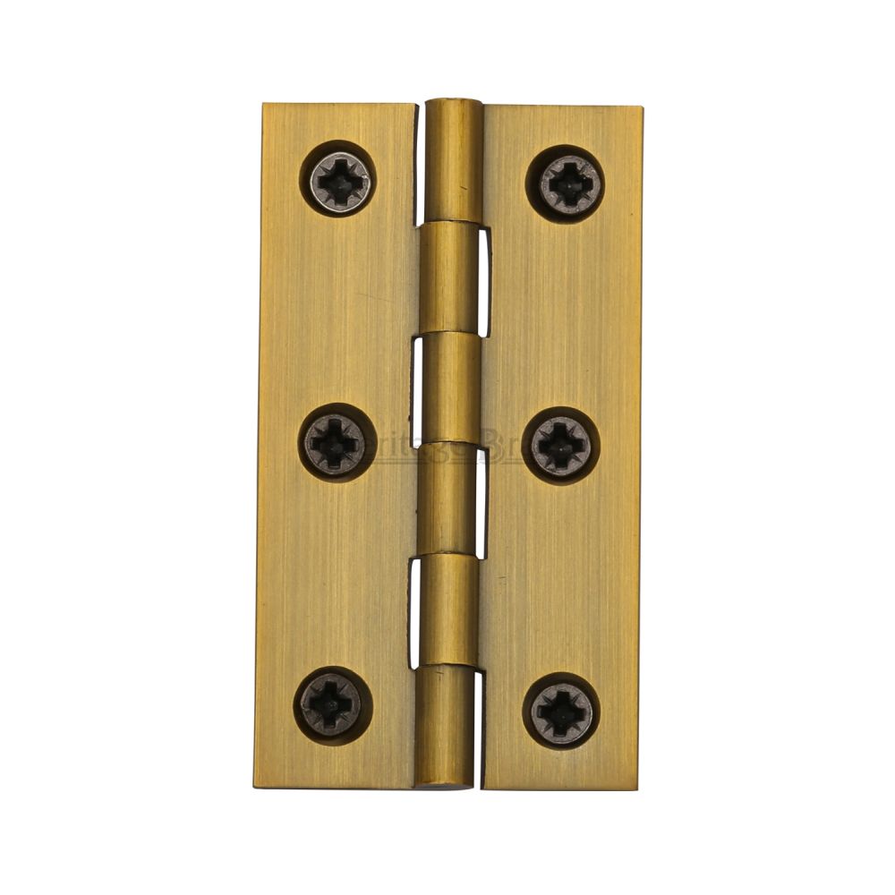 This is an image of a Heritage Brass - Hinge Brass 3" x 1 5/8" Antique Brass Finish, hg99-125-at that is available to order from Trade Door Handles in Kendal.