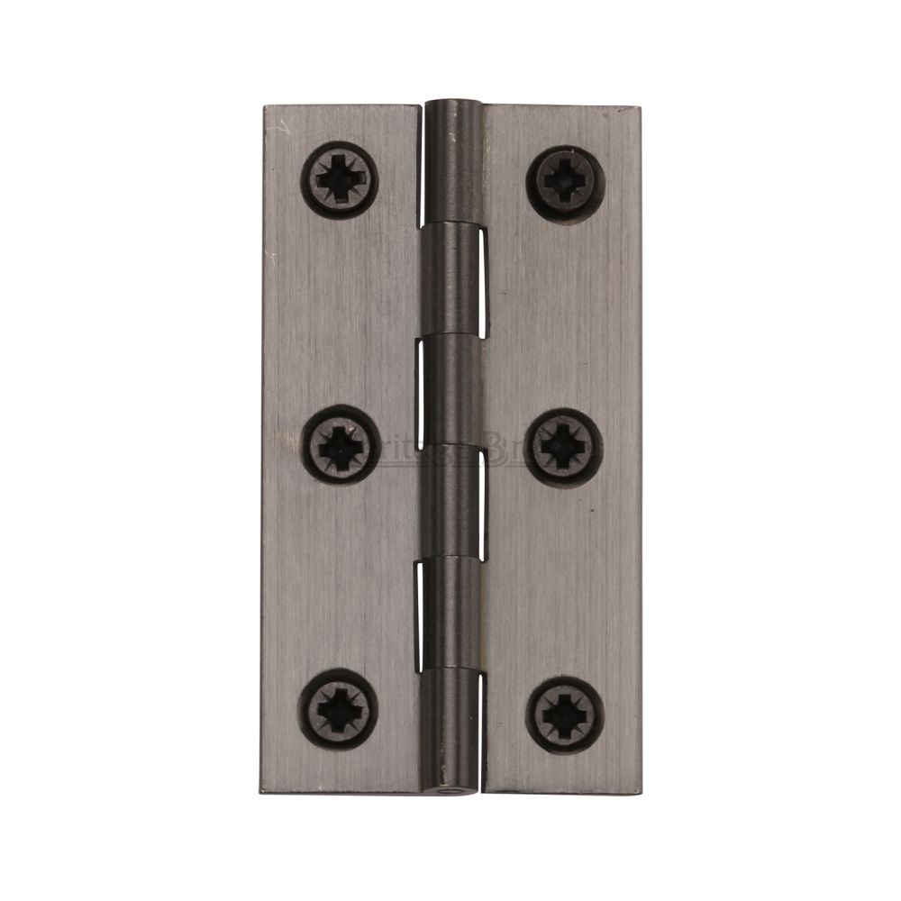 This is an image of a Heritage Brass - Hinge Brass 3" x 1 5/8" Matt Bronze Finish, hg99-125-mb that is available to order from Trade Door Handles in Kendal.