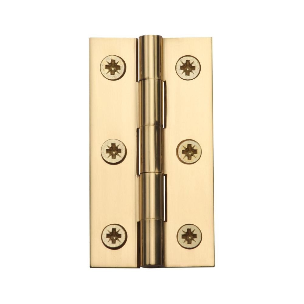 This is an image of a Heritage Brass - Hinge Brass 3" x 1 5/8" Polished Brass Finish, hg99-125-pb that is available to order from Trade Door Handles in Kendal.