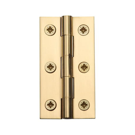 This is an image of a Heritage Brass - Hinge Brass 3" x 1 5/8" Polished Brass Finish, hg99-125-pb that is available to order from Trade Door Handles in Kendal.