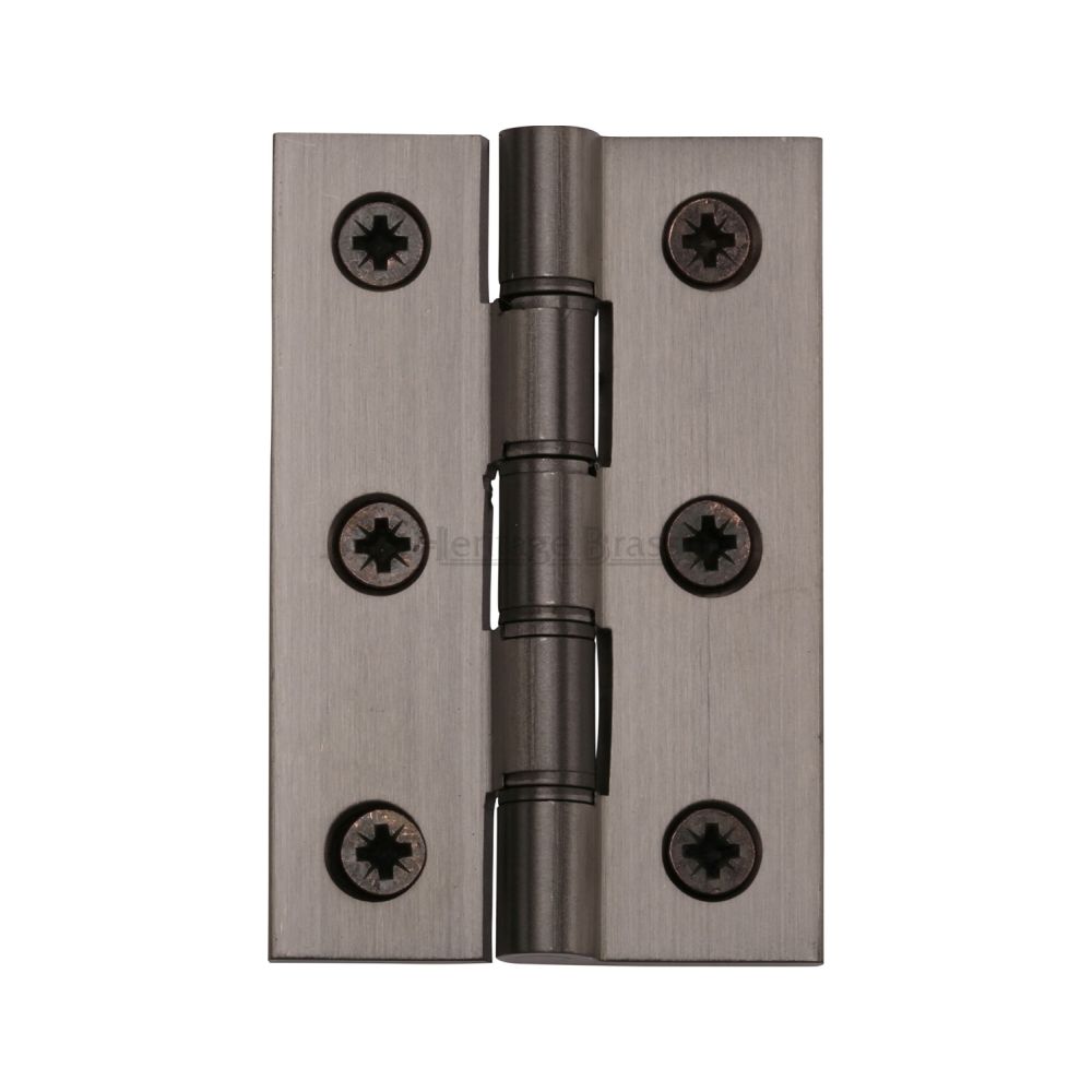 This is an image of a Heritage Brass - Hinge Brass with Phosphor Washers 3" x 2" Matt Bronze Finish, hg99-345-mb that is available to order from Trade Door Handles in Kendal.