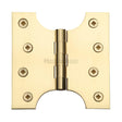 This is an image of a Heritage Brass - Parliament Hinge Brass 4" x 2" x 4" Polished Brass Finish, hg99-385-pb that is available to order from Trade Door Handles in Kendal.