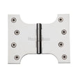 This is an image of a Heritage Brass - Parliament Hinge Brass 4" x 3" x 5" Polished Chrome Finish, hg99-390-pc that is available to order from Trade Door Handles in Kendal.