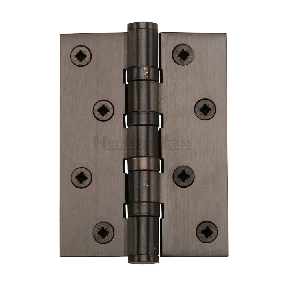 This is an image of a Heritage Brass - Hinge Brass with Ball Bearing 4" x 3" Matt Bronze Finish, hg99-400-mb that is available to order from Trade Door Handles in Kendal.