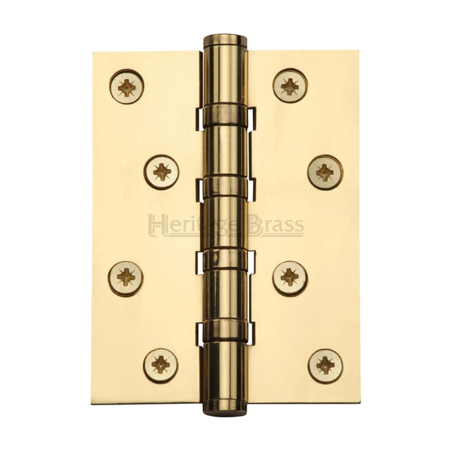 This is an image of a Heritage Brass - Hinge Brass with Ball Bearing 4" x 3" Polished Brass Finish, hg99-400-pb that is available to order from Trade Door Handles in Kendal.