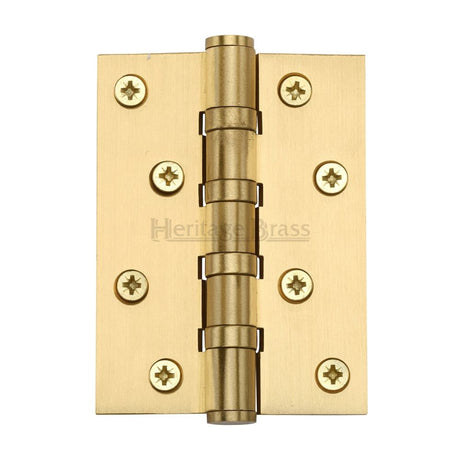 This is an image of a Heritage Brass - Hinge Brass with Ball Bearing 4" x 3" Satin Brass Finish, hg99-400-sb that is available to order from Trade Door Handles in Kendal.