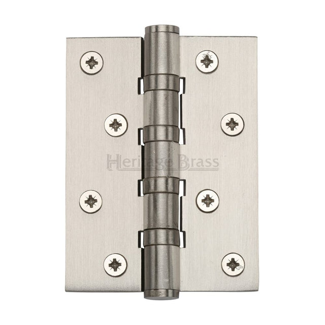 This is an image of a Heritage Brass - Hinge Brass with Ball Bearing 4" x 3" Satin Nickel Finish, hg99-400-sn that is available to order from Trade Door Handles in Kendal.