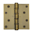 This is an image of a Heritage Brass - Hinge Brass with Ball Bearing 4" x 4" Antique Brass Finish, hg99-405-at that is available to order from Trade Door Handles in Kendal.