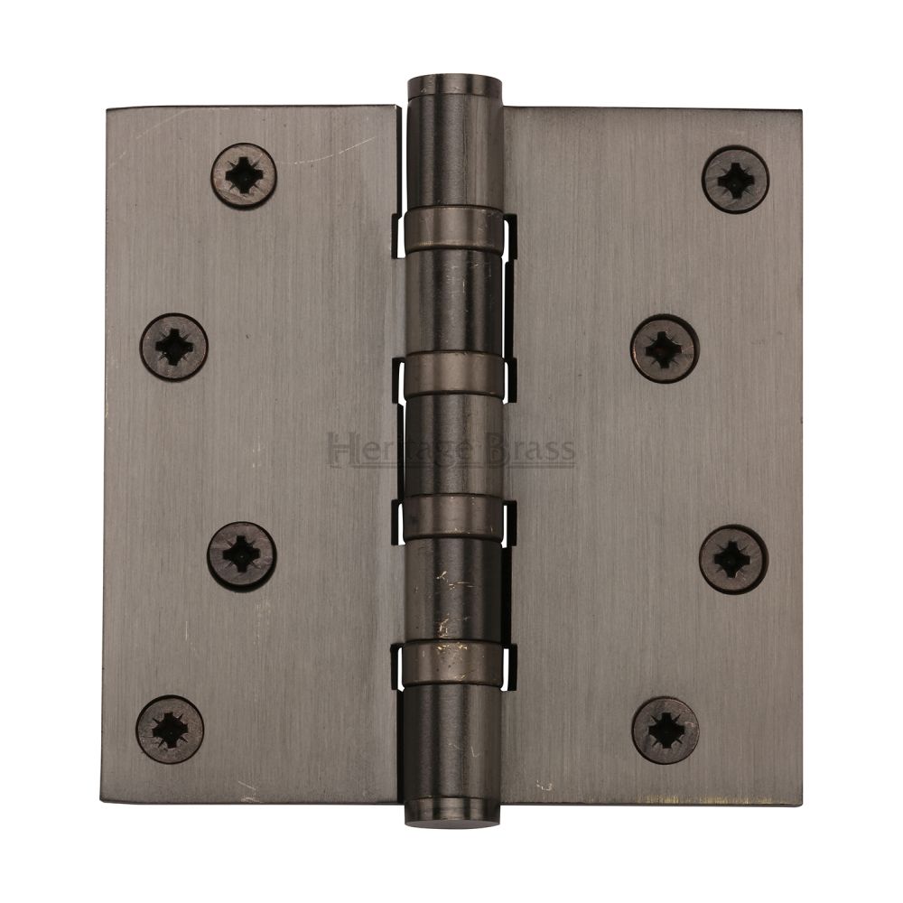 This is an image of a Heritage Brass - Hinge Brass with Ball Bearing 4" x 4" Matt Bronze Finish, hg99-405-mb that is available to order from Trade Door Handles in Kendal.