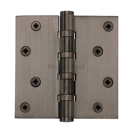 This is an image of a Heritage Brass - Hinge Brass with Ball Bearing 4" x 4" Matt Bronze Finish, hg99-405-mb that is available to order from Trade Door Handles in Kendal.