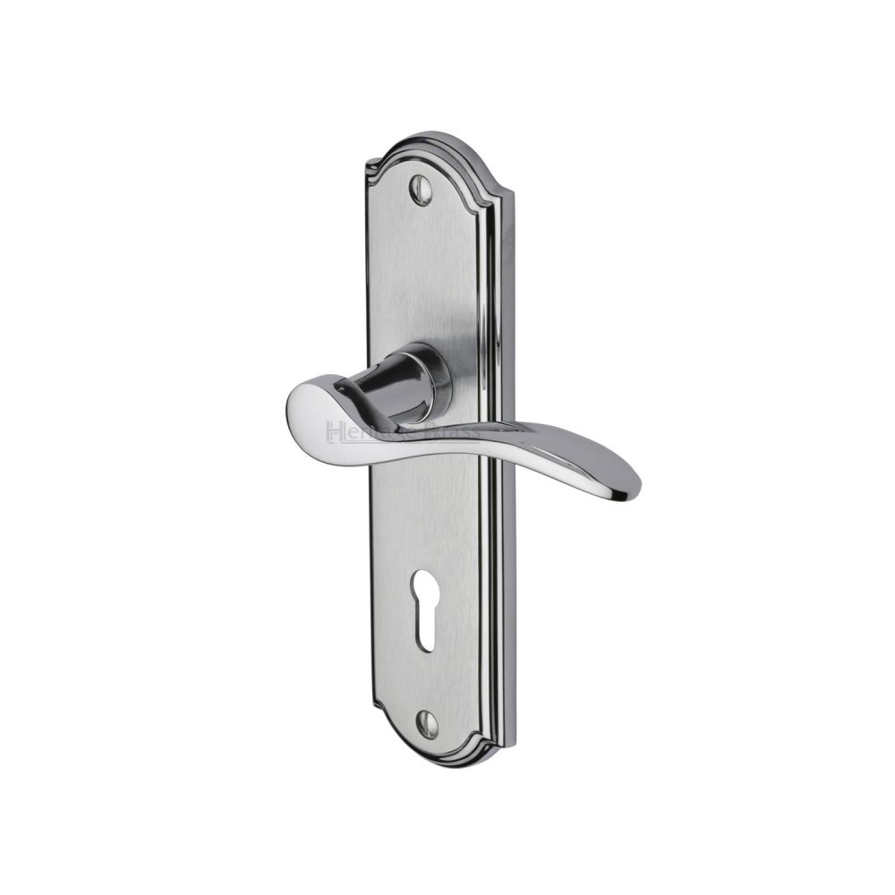 This is an image of a Heritage Brass - Door Handle Lever Lock Howard Design Apollo Finish, how1300-ap that is available to order from Trade Door Handles in Kendal.