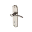 This is an image of a Heritage Brass - Door Handle Lever Lock Howard Design Satin Nickel Finish, how1300-sn that is available to order from Trade Door Handles in Kendal.