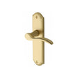 This is an image of a Heritage Brass - Door Handle Lever Latch Howard Design Satin Brass Finish, how1310-sb that is available to order from Trade Door Handles in Kendal.