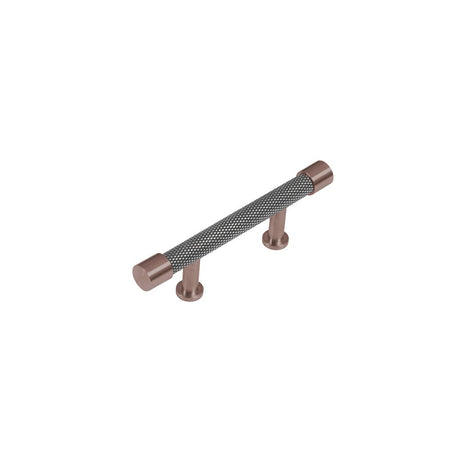 This is an image showing Finesse Immix Knurl Pull Handle - 64mm CC - Pewter/Bronze available from trade door handles, quick delivery and discounted prices