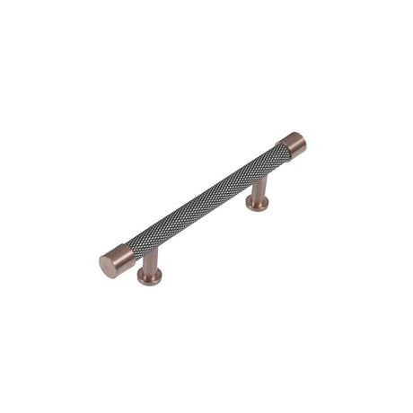 This is an image showing Finesse Immix Knurl Pull Handle - 96mm CC - Pewter/Bronze available from trade door handles, quick delivery and discounted prices