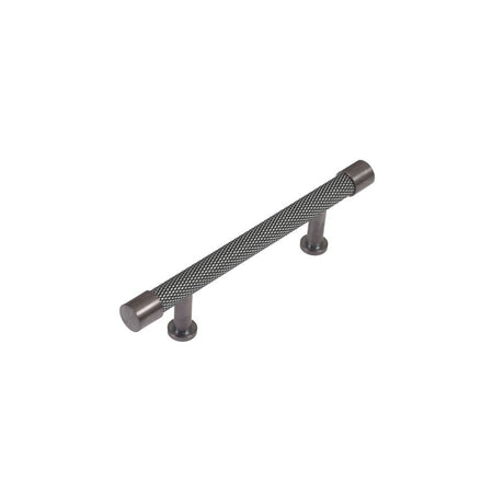 This is an image showing Finesse Immix Knurl Pull Handle - 96mm CC - Pewter/Graphite available from trade door handles, quick delivery and discounted prices