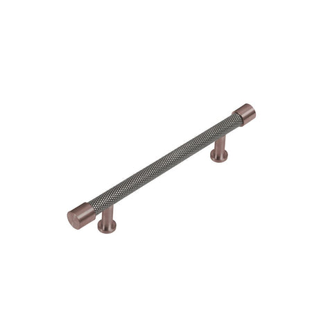 This is an image showing Finesse Immix Knurl Pull Handle - 128mm CC - Pewter/Bronze available from trade door handles, quick delivery and discounted prices