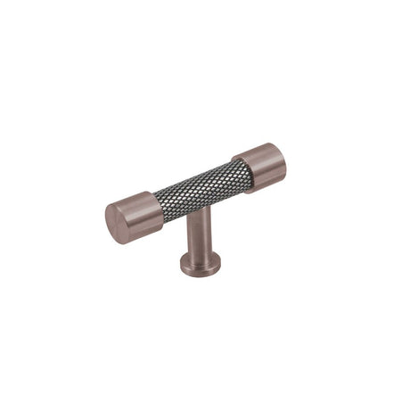 This is an image showing Finesse Immix Knurl T-Pull Handle - Pewter/Bronze available from trade door handles, quick delivery and discounted prices
