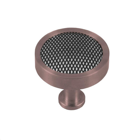 This is an image showing Finesse Immix Knurl Cupboard Knob - Pewter/Bronze available from trade door handles, quick delivery and discounted prices.