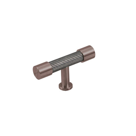This is an image showing Finesse Immix Reed T-Pull Handle - Pewter/Bronze available from trade door handles, quick delivery and discounted prices.