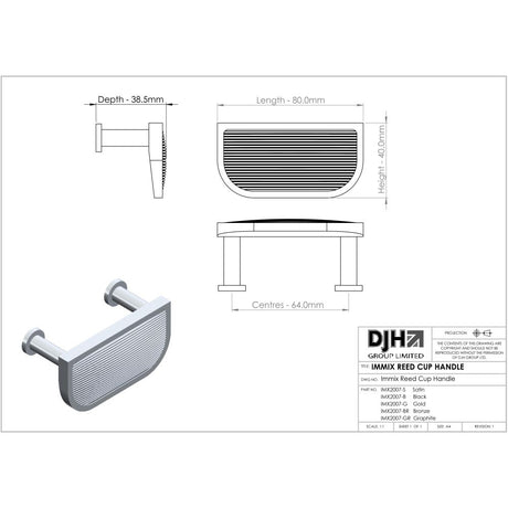 This is a technical diagram of the   available to order from trade door handles, quick delivery and discounted prices.