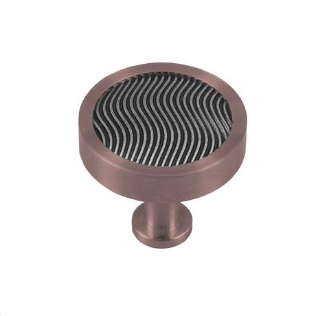 This is an image showing Finesse Immix Spiral Cupboard Knob - Pewter/Bronze available from trade door handles, quick delivery and discounted prices.