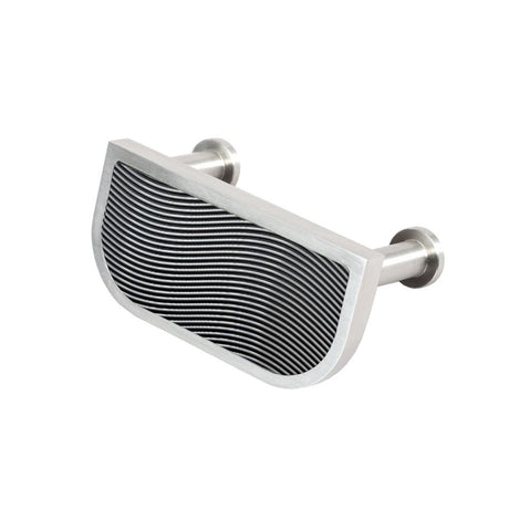 This is an image showing Finesse Immix Spiral Cup Handle - Pewter/Stainless Steel available from trade door handles, quick delivery and discounted prices.