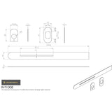 This image is a line drwaing of a Eurospec - Intumescent Kit for Lever Action Flush Bolt available to order from Trade Door Handles in Kendal