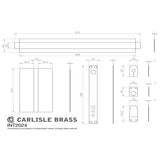 This image is a line drwaing of a Eurospec - Intumescent Kit for Door Closer available to order from Trade Door Handles in Kendal