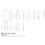 This image is a line drwaing of a Carlisle Brass - Intumescent Packs Grade 13 available to order from Trade Door Handles in Kendal