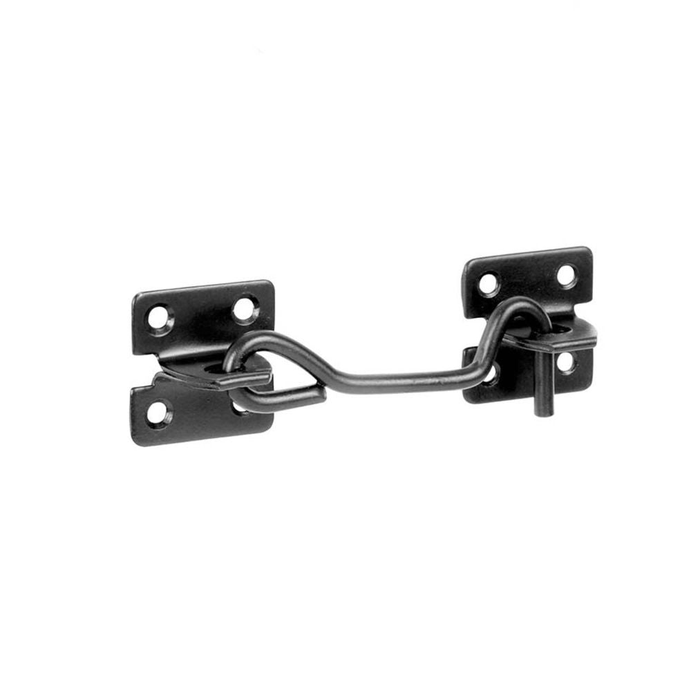 This is an image of Spira Brass - Iron cabin Hook Black 4" - 100mm   available to order from trade door handles, quick delivery and discounted prices.