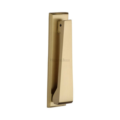 This is an image of a Heritage Brass - Door Knocker Satin Brass Finish, k1310-sb that is available to order from Trade Door Handles in Kendal.