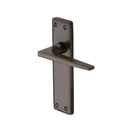 This is an image of a Heritage Brass - Door Handle Lever Latch Kendal Design Matt Bronze Finish, ken6810-mb that is available to order from Trade Door Handles in Kendal.