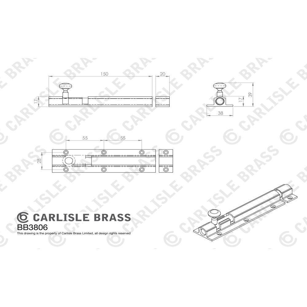 This image is a line drwaing of a Carlisle Brass - Casement Fastener Reversible - Polished Chrome available to order from Trade Door Handles in Kendal