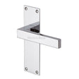 This is an image of a Heritage Brass - Door Handle Lever Latch Metro Design Polished Chrome Finish, met4910-pc that is available to order from Trade Door Handles in Kendal.