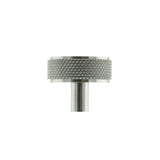 High quality image of Millhouse Brass Hargreaves Disc Knurled Cabinet Knob Concealed Fix - Pol. Chrome | Sku. mhck1935pc | available to order from Trade Door Handles in Kendal.