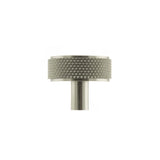 High quality image of Millhouse Brass Hargreaves Disc Knurled Cabinet Knob Concealed Fix - Sat. Nickel | Sku. mhck1935sn available to order from Trade Door Handles in Kendal.