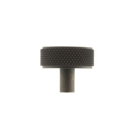 High quality image of Millhouse Brass Hargreaves Disc Knurled Cabinet Knob Concealed Fix - Urban Dark | Sku. mhck1935udb available to order from Trade Door Handles in Kendal.