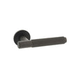 High quality image of Millhouse Brass Crompton Designer Lever on 5mm Slimline Round Rose - Urban Dark | Sku. mhsr100udb | available to order from Trade Door Handles in Kendal.
