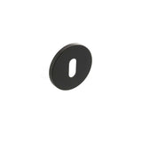 High quality image of Millhouse Brass Key Escutcheons on 5mm Slimline Round Rose - Urban Dark Bronze | Sku. mhsrkudb available to order from Trade Door Handles in Kendal.