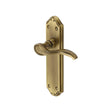 This is an image of a Heritage Brass - Door Handle Lever Latch Verona Small Design Antique Brass Finish, mm627-at that is available to order from Trade Door Handles in Kendal.