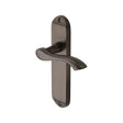 This is an image of a Heritage Brass - Door Handle Lever Latch Algarve Design Matt Bronze Finish, mm927-mb that is available to order from Trade Door Handles in Kendal.