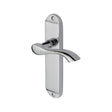 This is an image of a Heritage Brass - Door Handle Lever Latch Algarve Design Polished Chrome Finish, mm927-pc that is available to order from Trade Door Handles in Kendal.