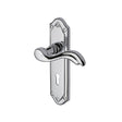 This is an image of a Heritage Brass - Door Handle Lever Lock Lisboa Design Polished Chrome Finish, mm991-pc that is available to order from Trade Door Handles in Kendal.